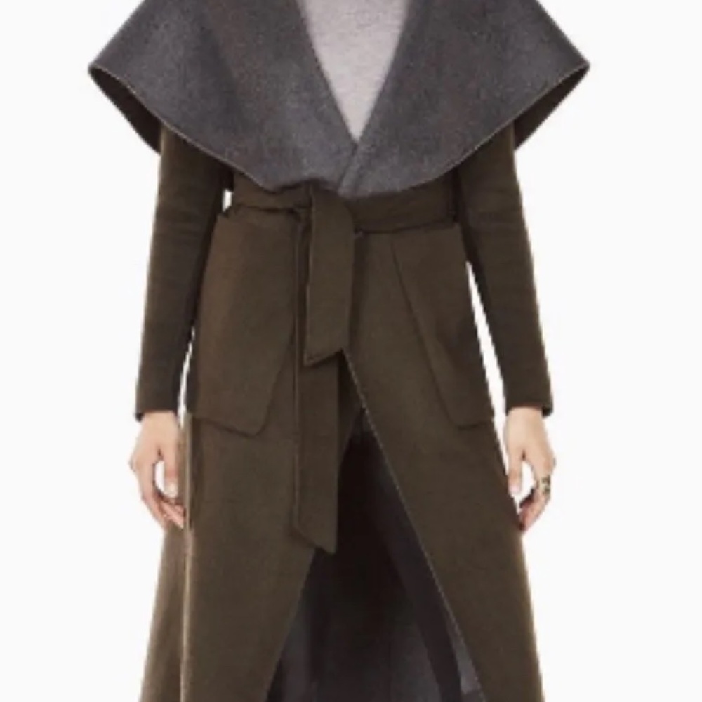 Pre owned BCBG Max Azria Army Green Combo Coat XXS